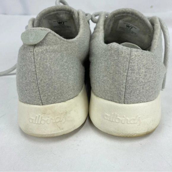 Allbirds Womens 7 Light Gray Wool Runners Athletic Tennis Shoes Lace-up - Picture 2 of 7
